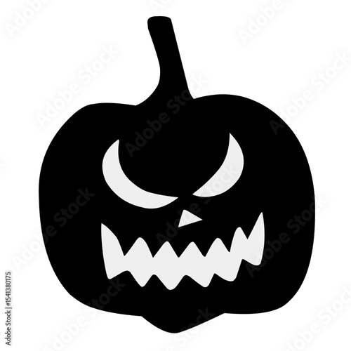 Halloween pumpkin silhouette vector 