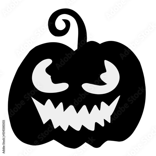 Halloween pumpkin silhouette vector 