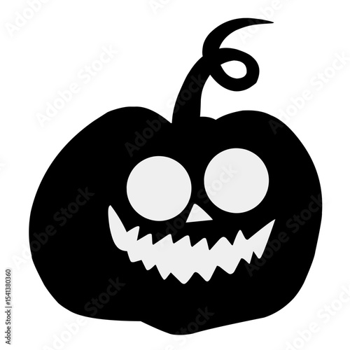 Halloween pumpkin silhouette vector 