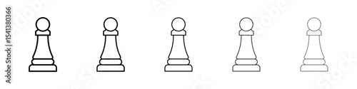Chess pawn icon for mobile concept and web design.