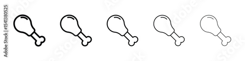 Chicken leg icon for mobile concept and web design.