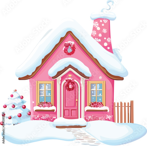 house in the snow