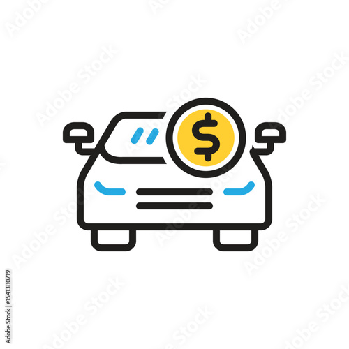 Multi color icon for cost