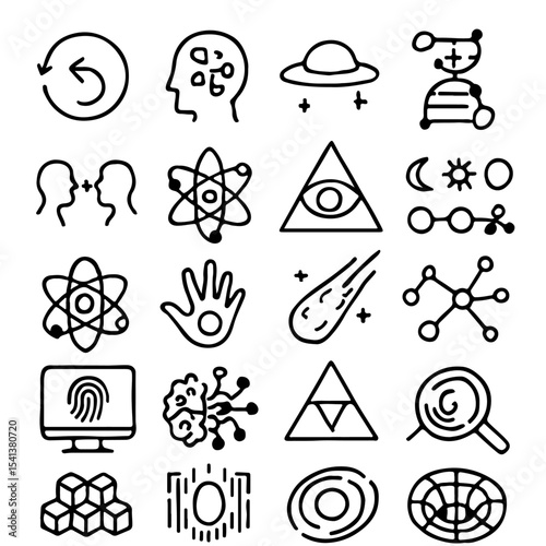 Black vector silhouette icon set of zodiac signs