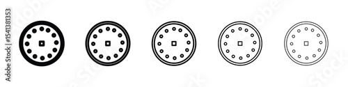 Clock face icon for mobile concept and web design.