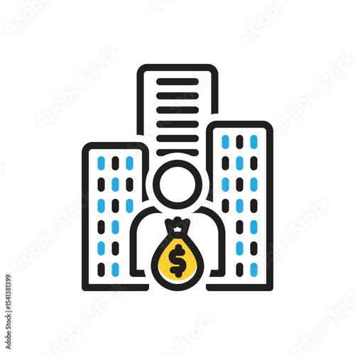 Multi color icon for investor
