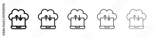 Cloud computing icon for mobile concept and web design.