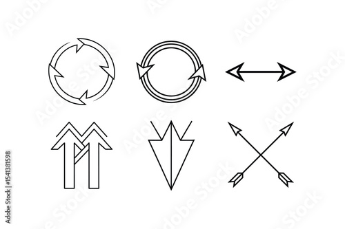 vector illustration of a female symbols -arrow set- vector art