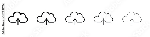 Cloud upload icon for mobile concept and web design.