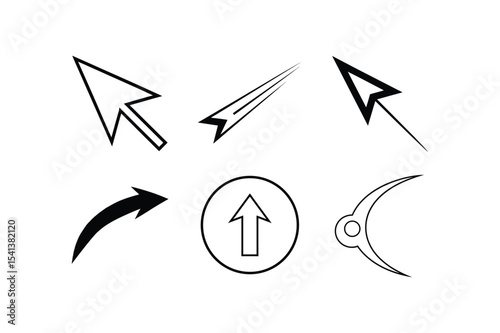 set of vector arrows icons  vector art