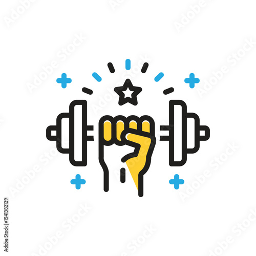 Multi color icon for strength