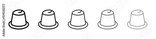 Coffee capsule icon for mobile concept and web design.