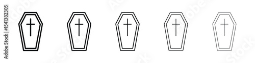 Coffin icon for mobile concept and web design.