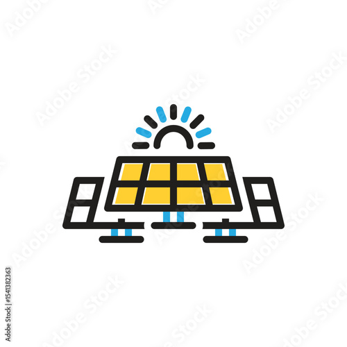 Multi color icon for solar