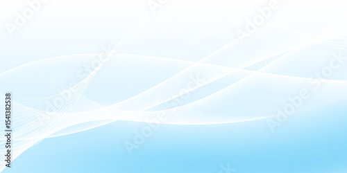 Abstract white wavy glowing lines on a blue background. Futuristic digital high-technology pattern. Health Care concept. Vector