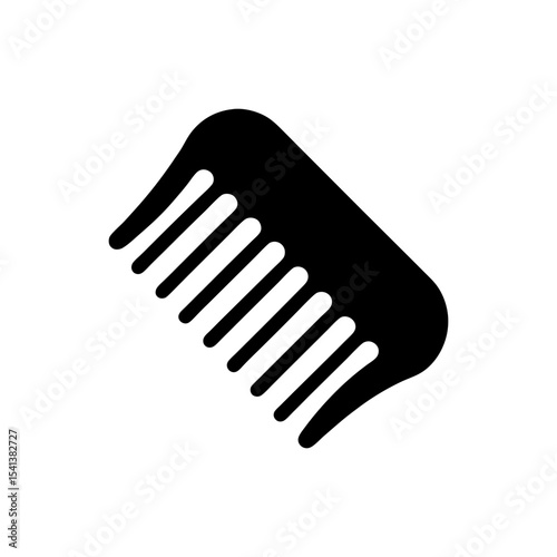 Pet grooming comb logo icon illustration for animal care salon and pet hygiene brand