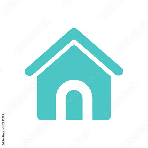 Pet house logo icon illustration for cozy animal shelter and dog kennel branding