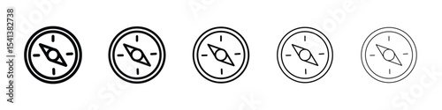 Compass icon for mobile concept and web design.