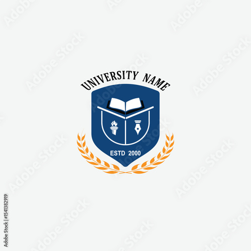 3217 educational logo school college university learning institute book academy organization