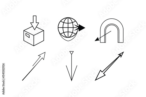 a set of vector images of different cables  vector art