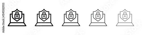 Computer security icon for mobile concept and web design.