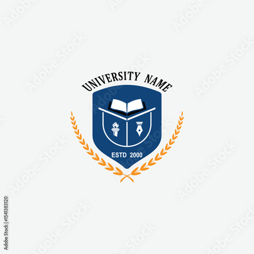 3219 educational logo school college university learning institute book academy organization