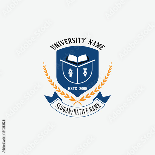 3220 educational logo school college university learning institute book academy organization