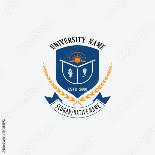 3232 educational logo school college university learning institute book academy organization