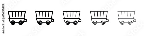 Covered wagon icon for mobile concept and web design.