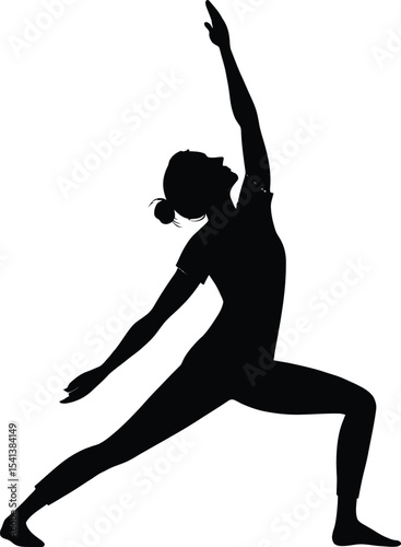 International yoga day silhouette vector icon