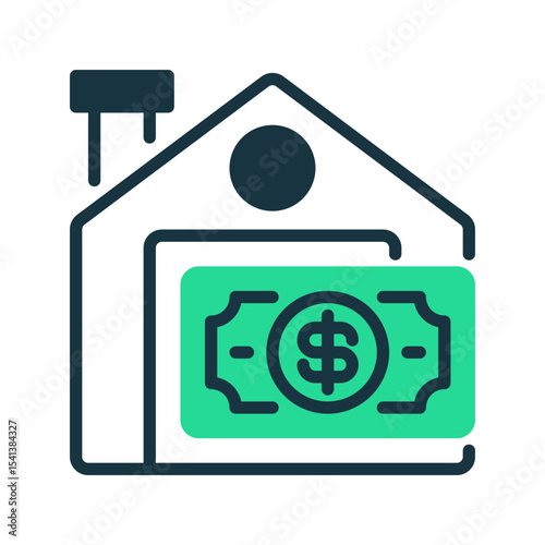 Rental Income line icon. Universal creative premium symbol. Vector sign icon logo template. Vector illustration
