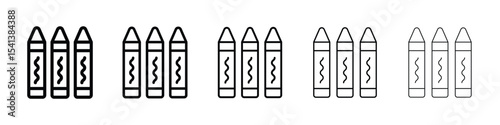 Crayon icon for mobile concept and web design.