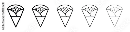 Crepe icon for mobile concept and web design.