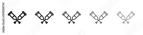 Crutch icon for mobile concept and web design.