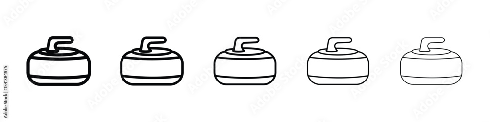 Fototapeta premium Curling stone icon for mobile concept and web design.
