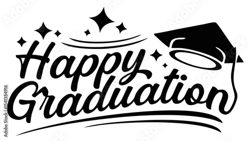 Happy Graduation Calligraphy with Cap93C