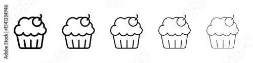 Cupcake icon for mobile concept and web design.