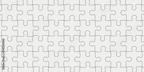 White jigsaw puzzle pattern background.
