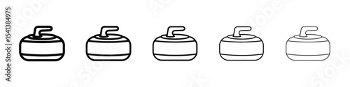 Curling stone icon for mobile concept and web design.