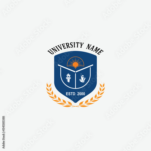 3253 educational logo school college university learning institute book academy organization