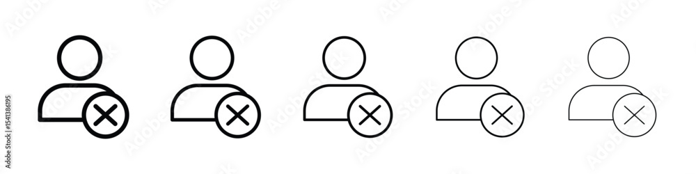 Fototapeta premium Delete user icon for mobile concept and web design.