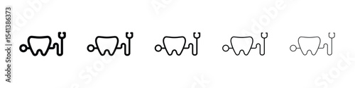 Dental care icon for mobile concept and web design.