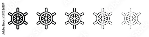 Dharmachakra icon for mobile concept and web design.