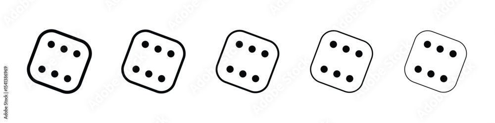 Fototapeta premium Dice six icon for mobile concept and web design.