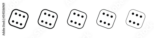 Dice six icon for mobile concept and web design.