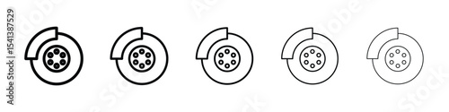 Disk brake icon for mobile concept and web design.