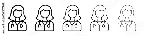 Doctor icon for mobile concept and web design.