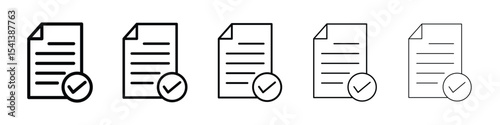 Document accept icon for mobile concept and web design.