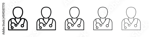 Doctor icon for mobile concept and web design.