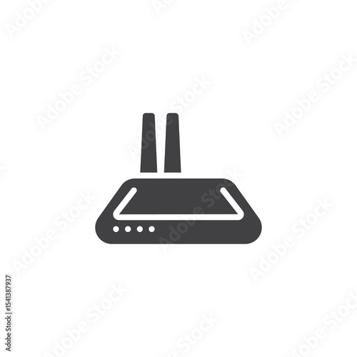 WiFi router solid glyph icon